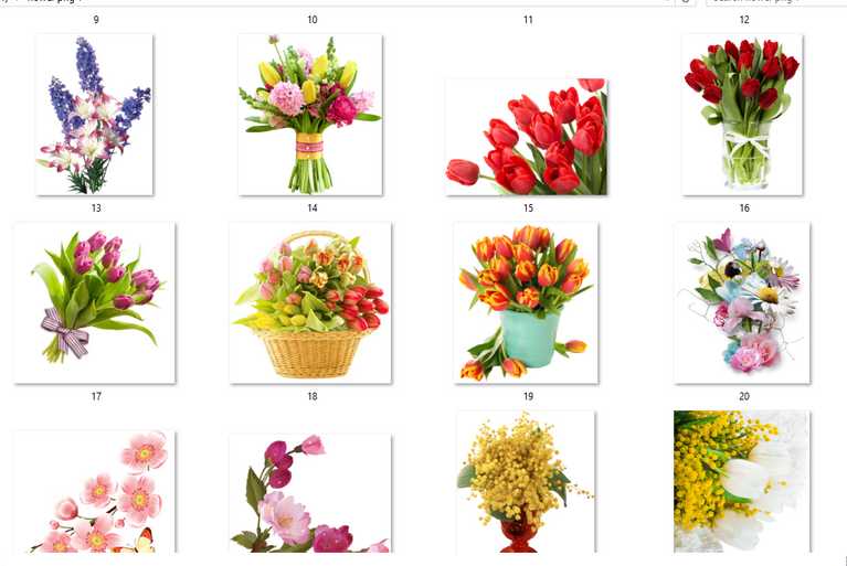 تصاویر لایه باز دسته گل