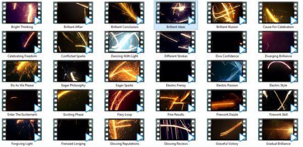 فوتیج کروماکی جرقه های اتش بازی