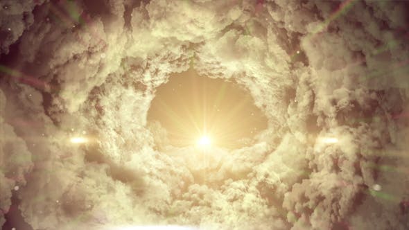 دانلود استوک فوتیج موشن گرافیک ابر و خورشید