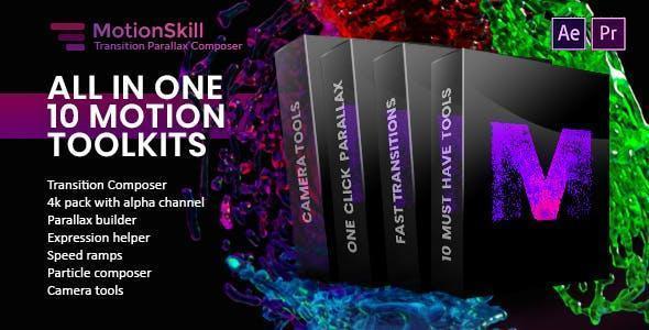 همه چیز در یک جعبه ابزار برای افتر افکت Transition, Parallax, Expression