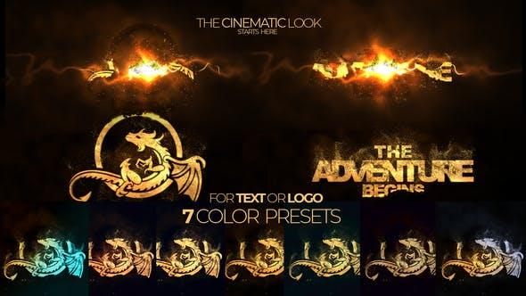 پروژه اماده نمایش تایتل و لوگو با اصابت پارتیکل Particle Hit Logo