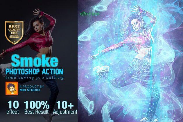 دانلود اکشن فتوشاپ دود Smoke Photoshop Action