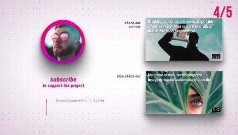 پروژه اماده پریمیر و افترافکت صفحه پایان ویدیوهای یوتیوب YouTube End Screens