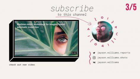 پروژه اماده پریمیر و افترافکت صفحه پایان ویدیوهای یوتیوب YouTube End Screens