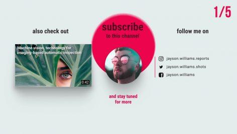 پروژه اماده پریمیر و افترافکت صفحه پایان ویدیوهای یوتیوب YouTube End Screens